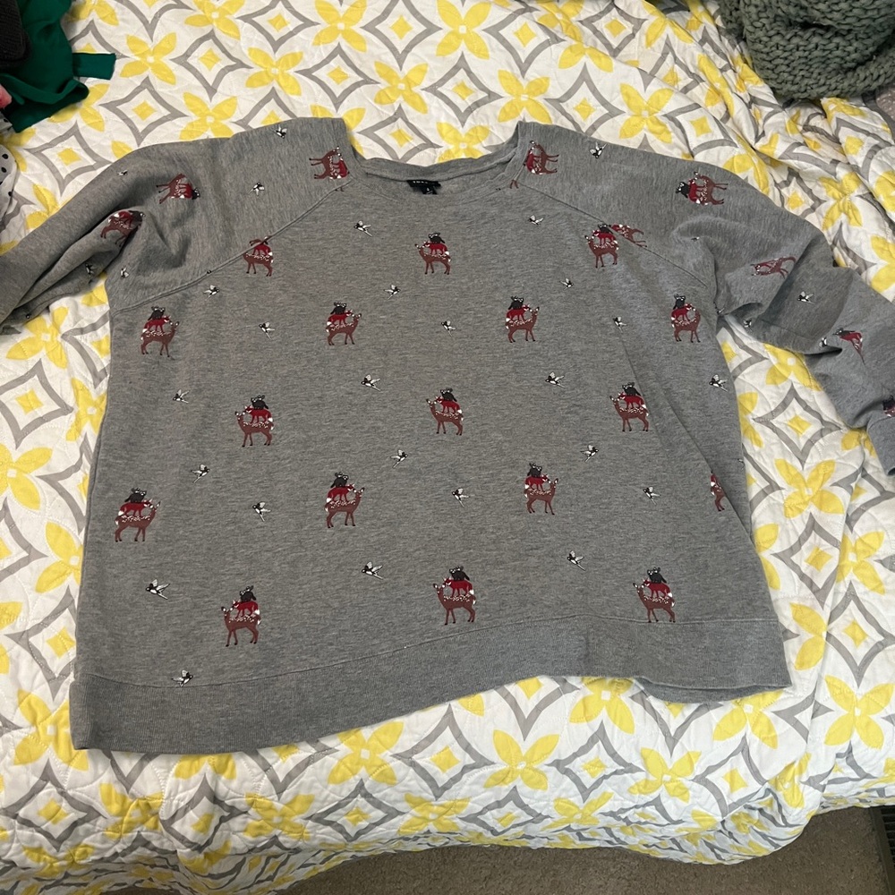 Torrid Gray Sweatshirt with Animal Graphic